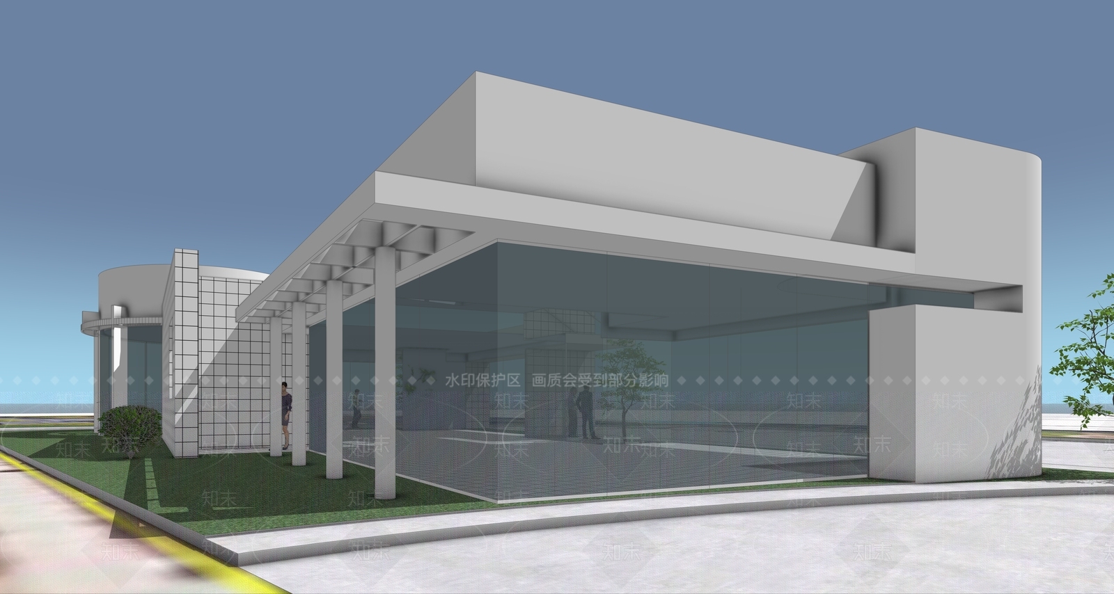 现代其他商业建筑SU模型下载【ID:1179361781】