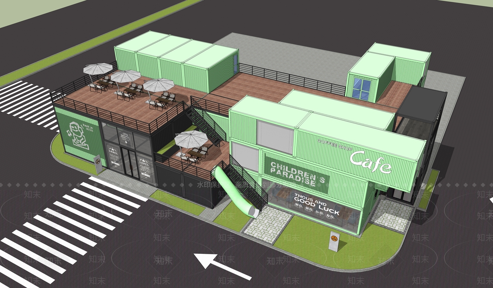现代其他商业建筑SU模型下载【ID:1179364079】