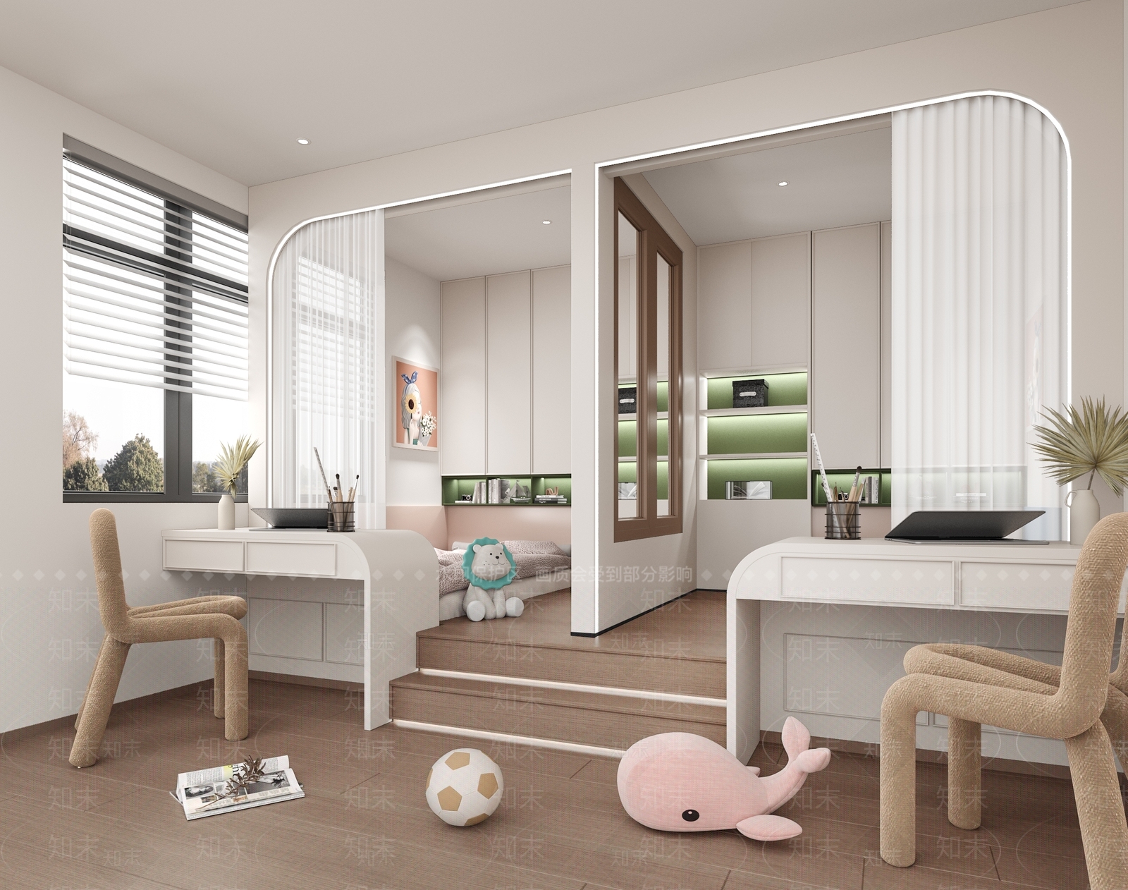 现代女孩房3D模型下载【ID:1179366088】