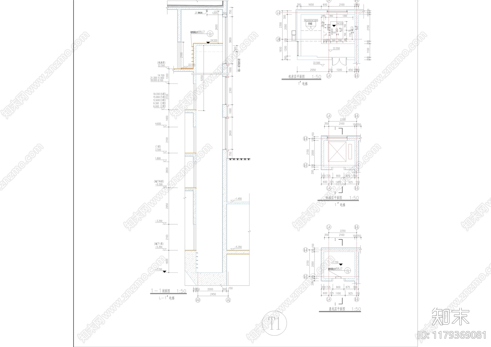 现代楼梯节点cad施工图下载【ID:1179369081】