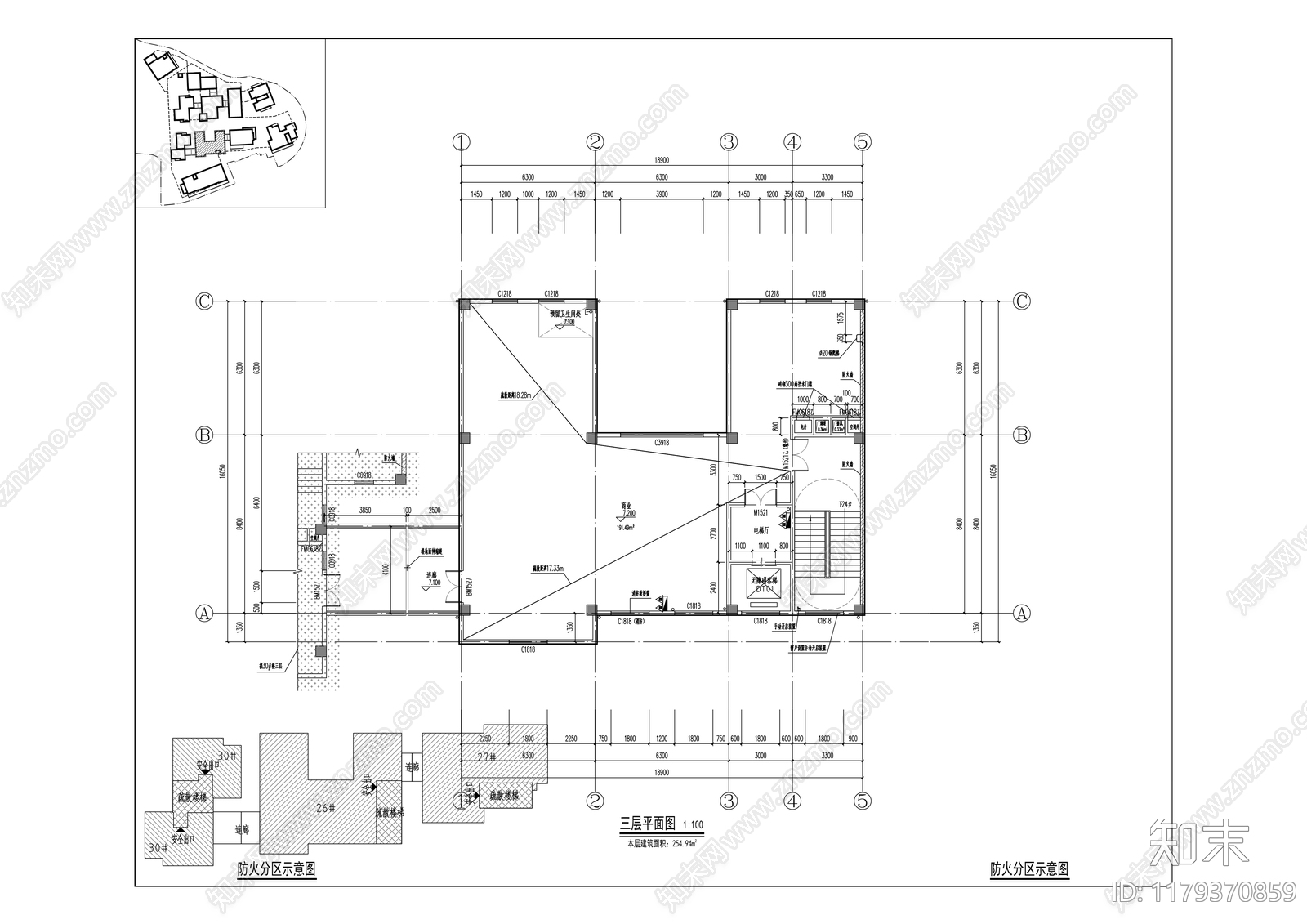 中式商业街施工图下载【ID:1179370859】