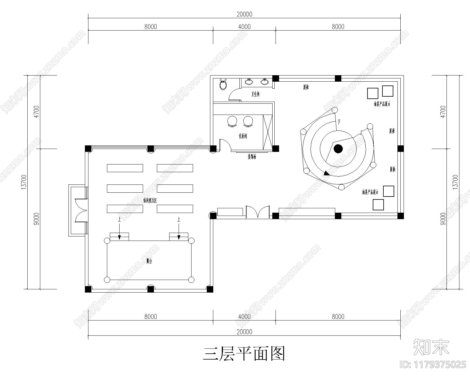 现代展厅cad施工图下载【ID:1179375025】