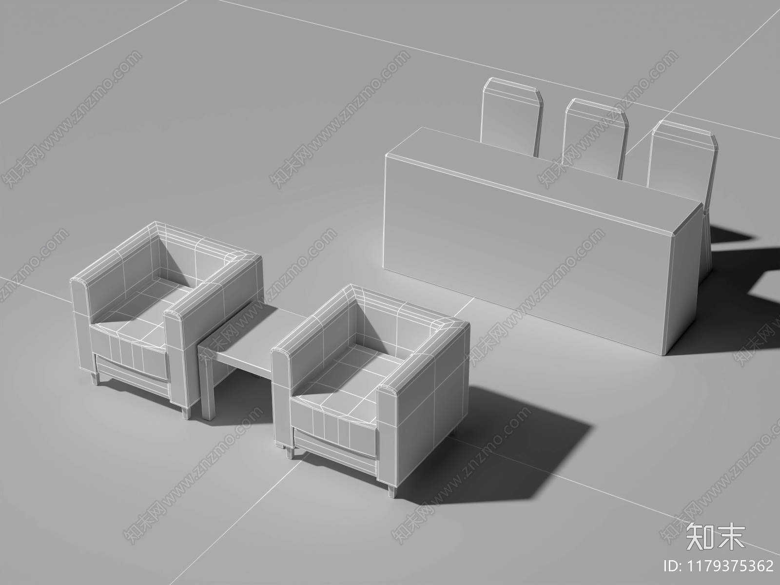 现代单人沙发3D模型下载【ID:1179375362】