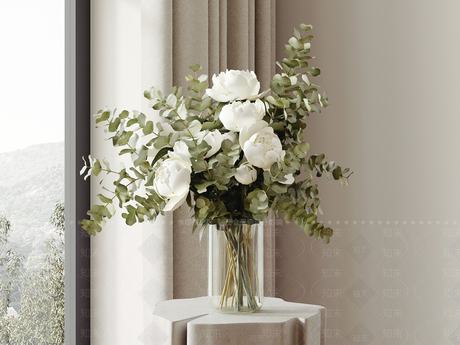现代花艺3D模型下载【ID:1179377937】