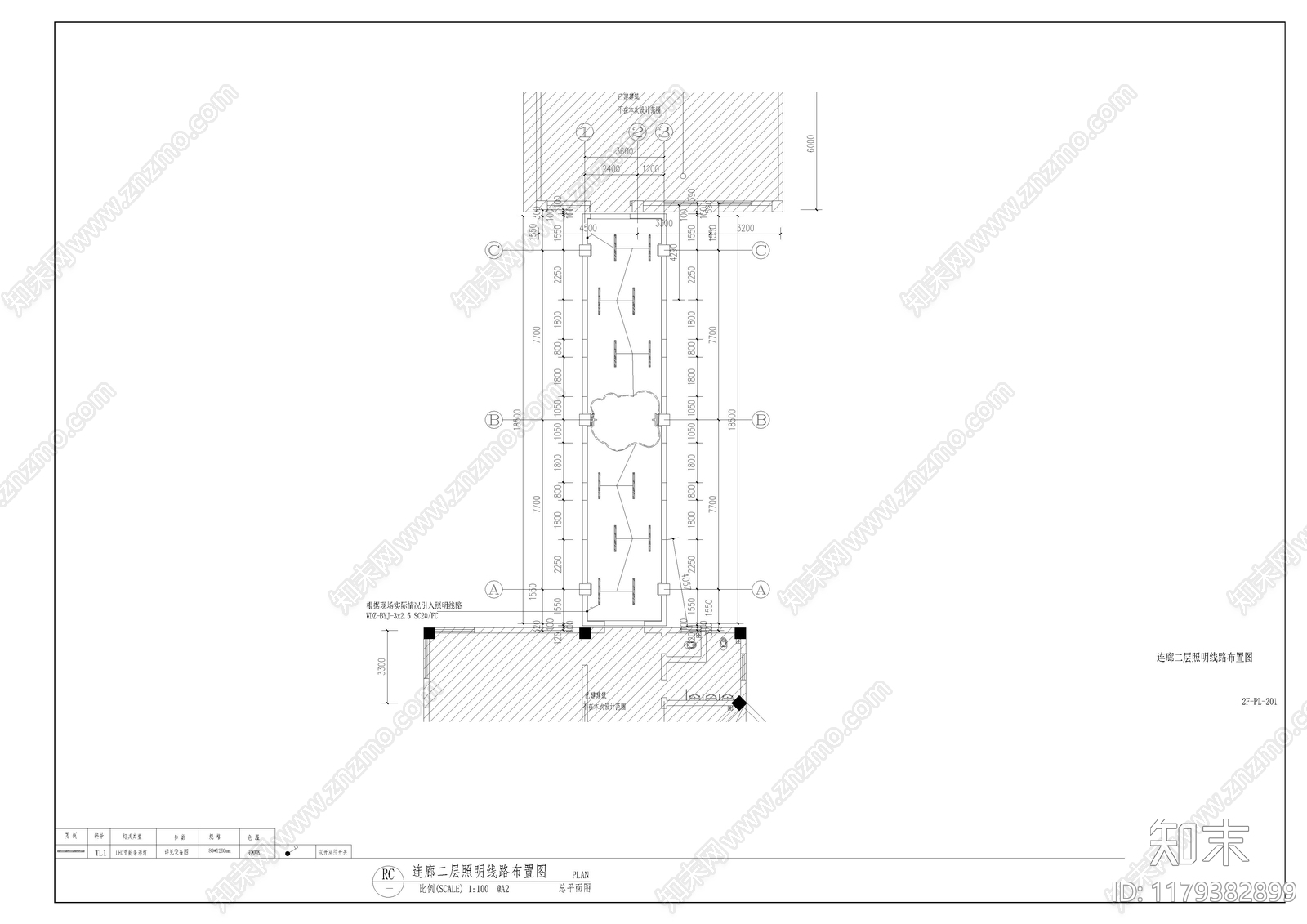 现代走廊cad施工图下载【ID:1179382899】