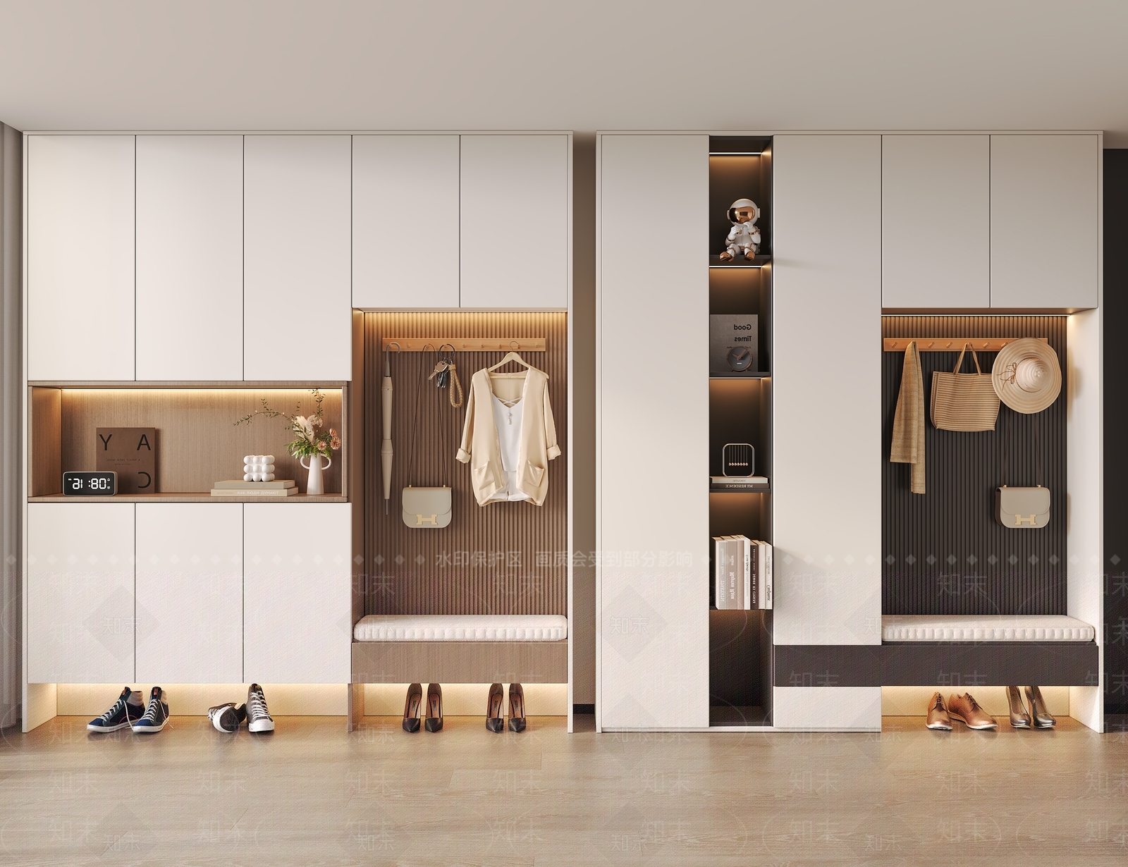 现代简约玄关柜3D模型下载【ID:1179389773】