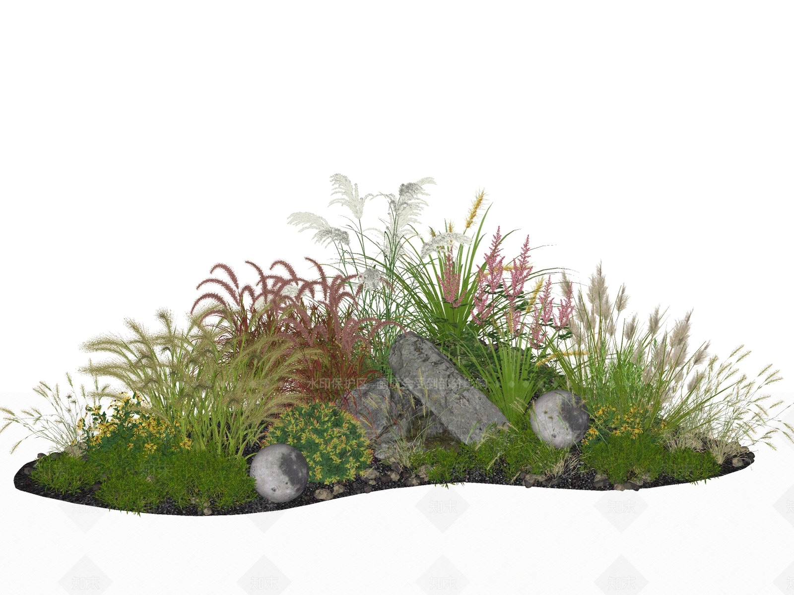 植物组合SU模型下载【ID:1179391584】