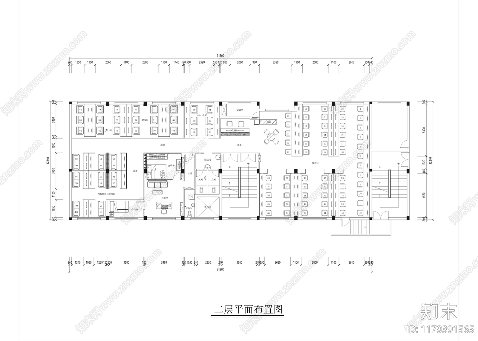 现代网吧施工图下载【ID:1179391565】