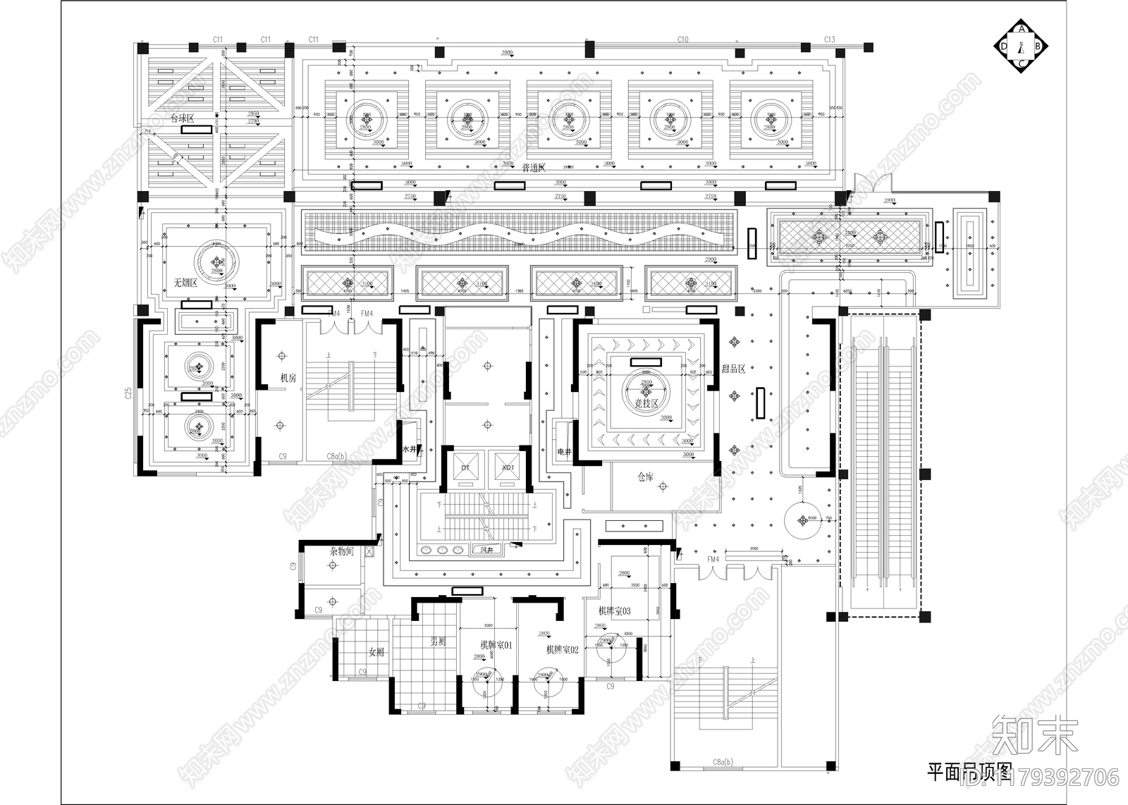 现代网吧施工图下载【ID:1179392706】