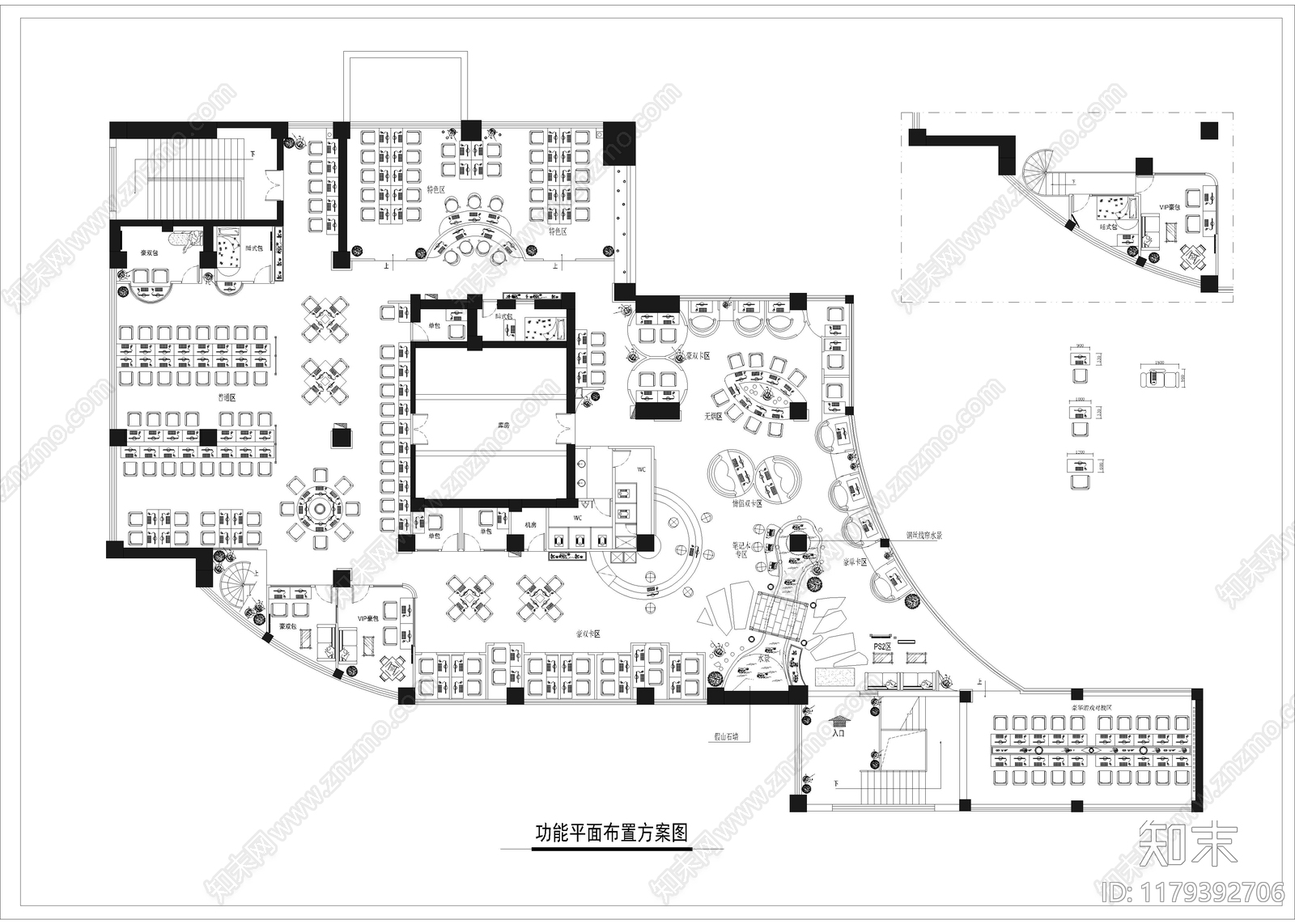 现代网吧施工图下载【ID:1179392706】