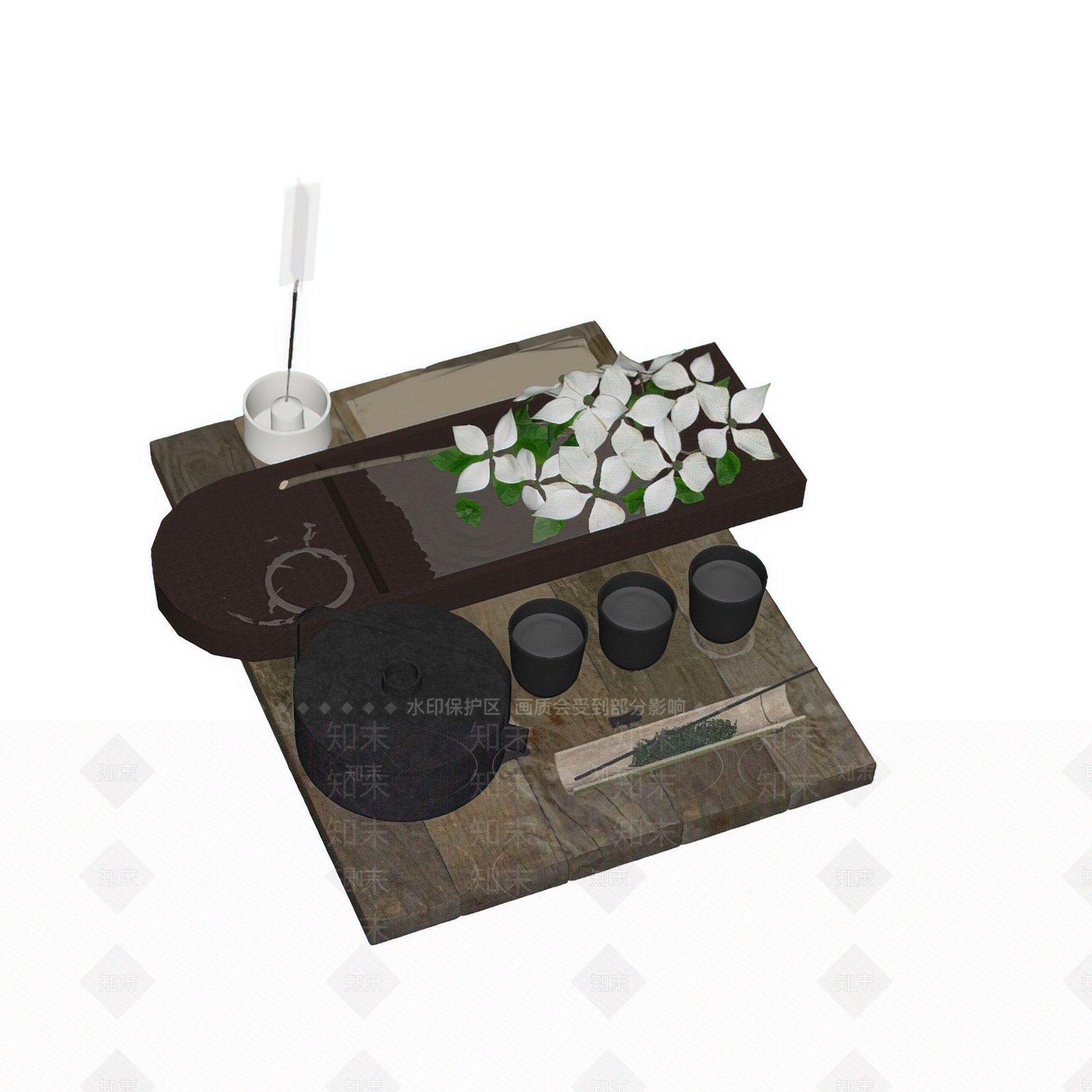 茶具SU模型下载【ID:1179396935】