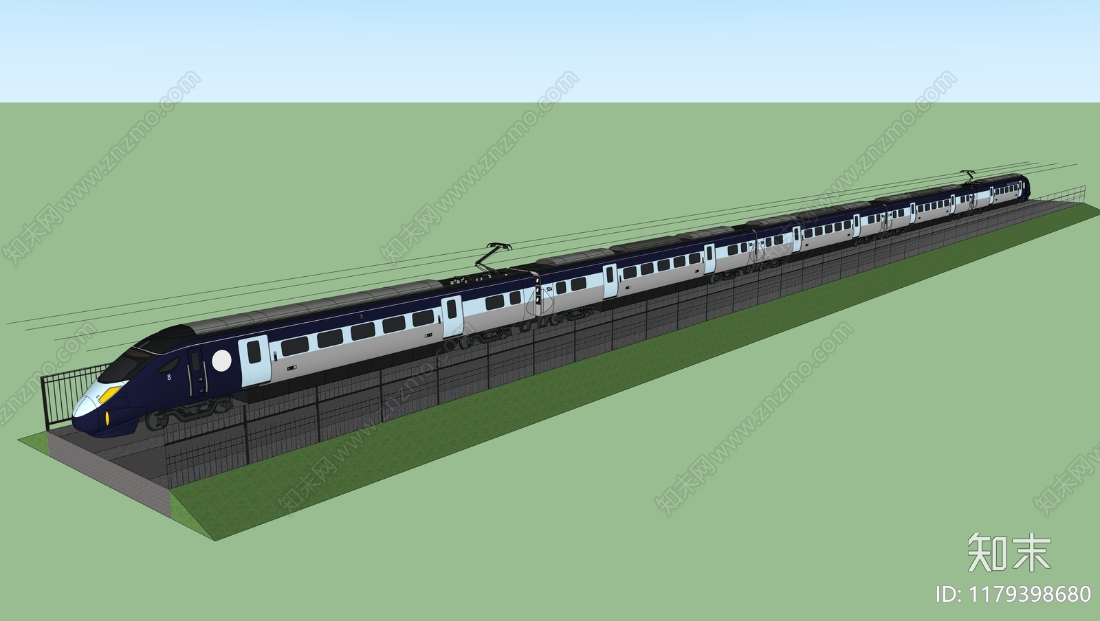 高铁SU模型下载【ID:1179398680】