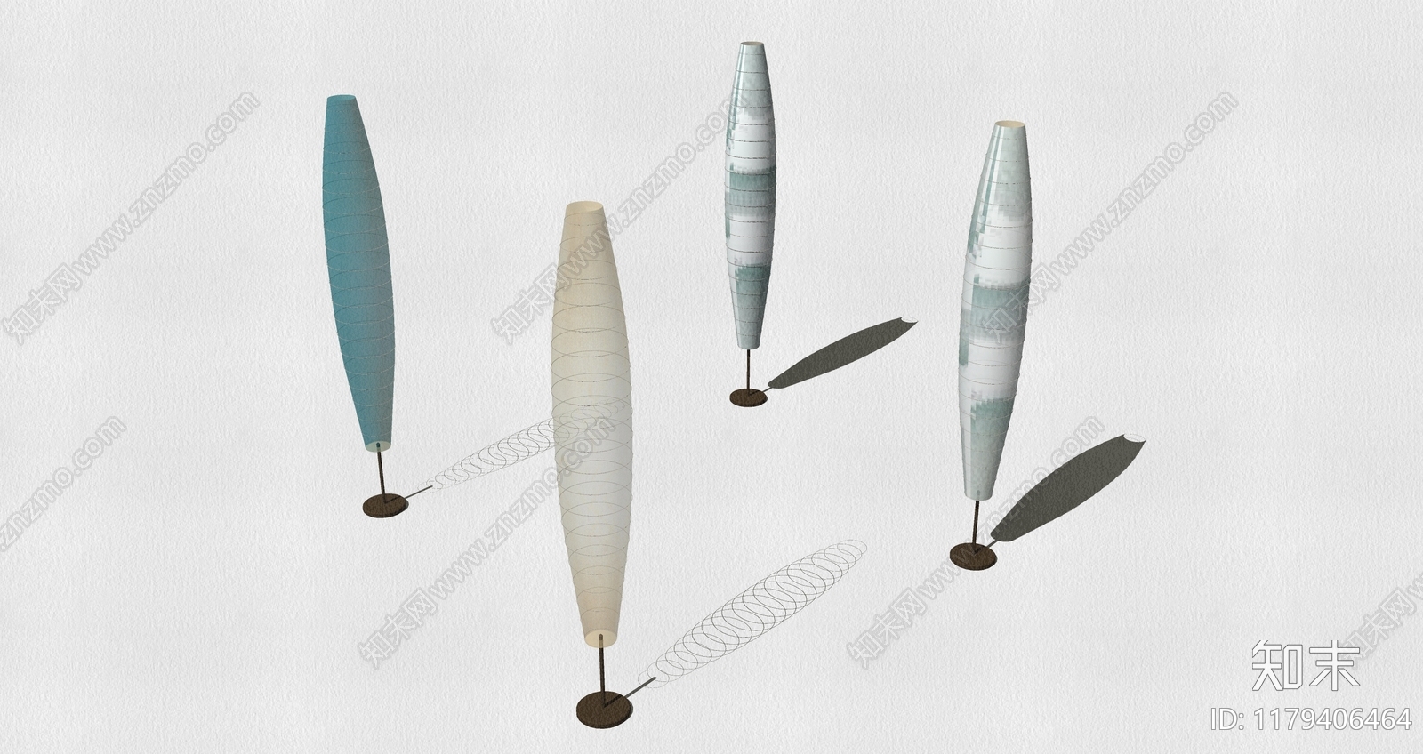 现代新中式落地灯SU模型下载【ID:1179406464】