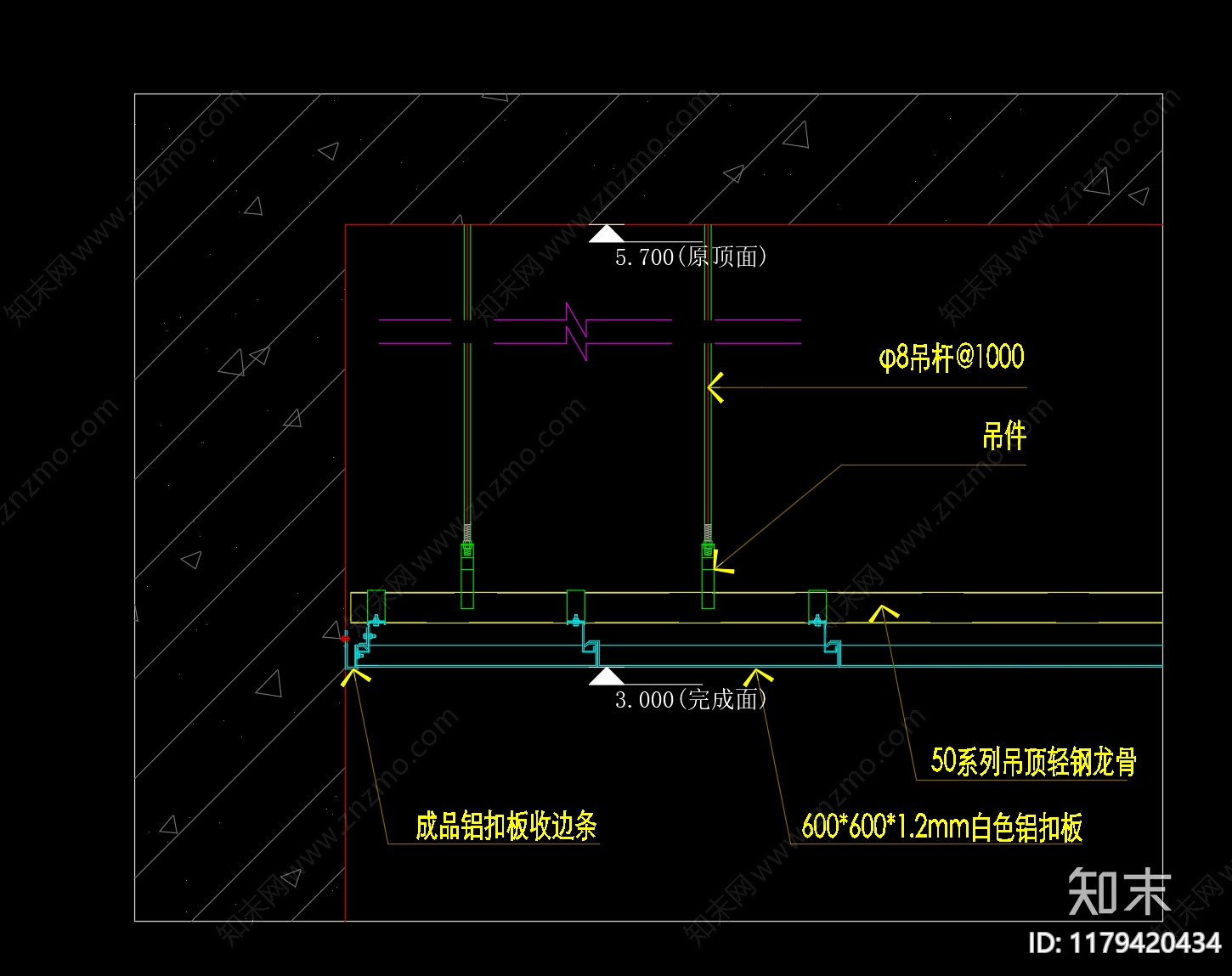 现代新中式厨房设施cad施工图下载【ID:1179420434】