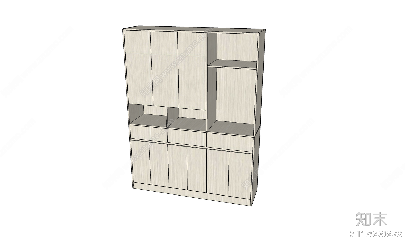极简玄关柜SU模型下载【ID:1179436472】
