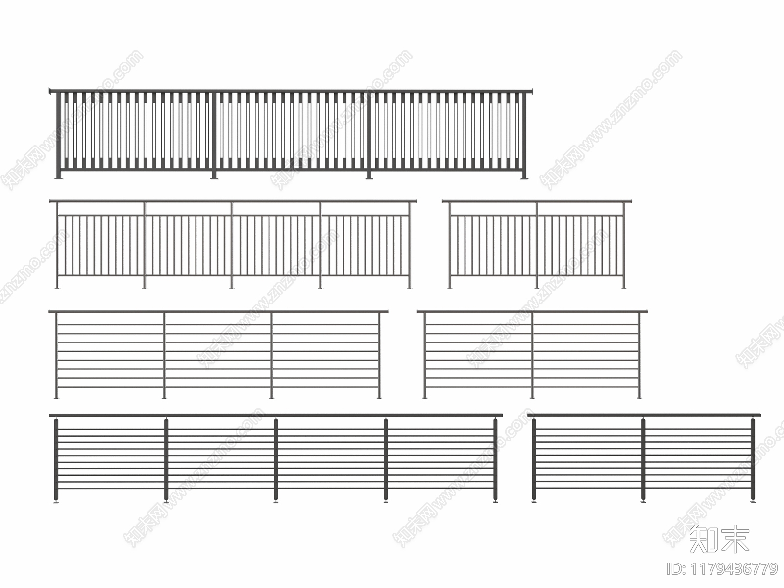 栏杆3D模型下载【ID:1179436779】