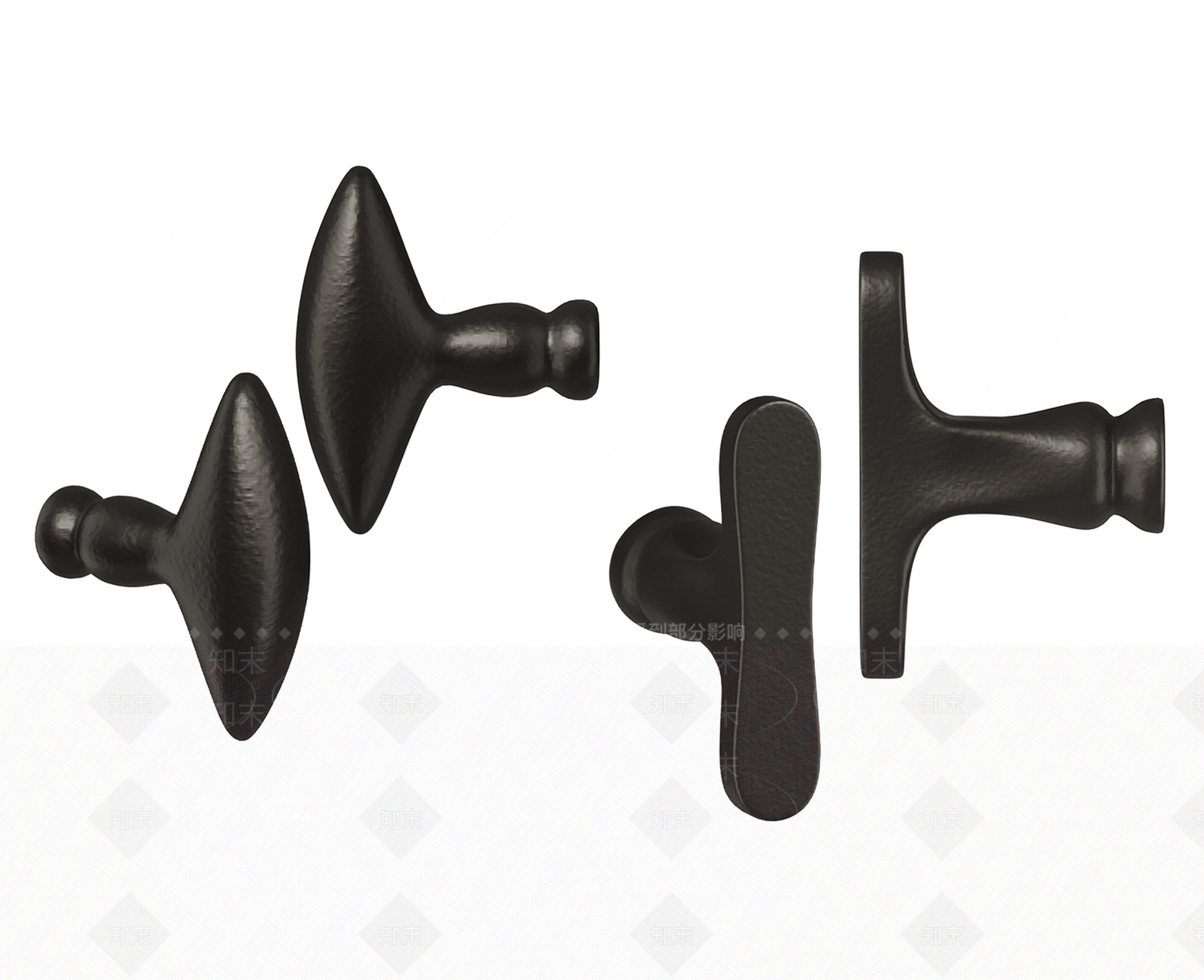 现代门把手SU模型下载【ID:1179440684】