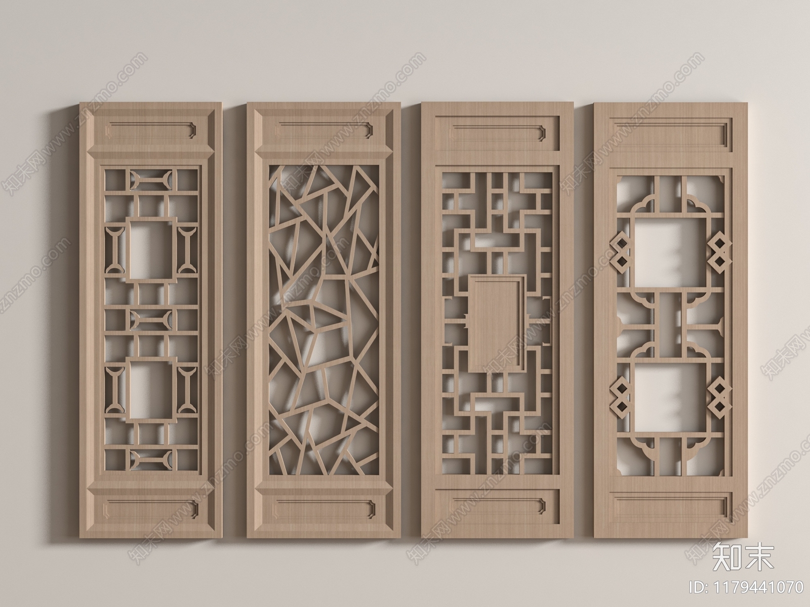 中式其他门3D模型下载【ID:1179441070】