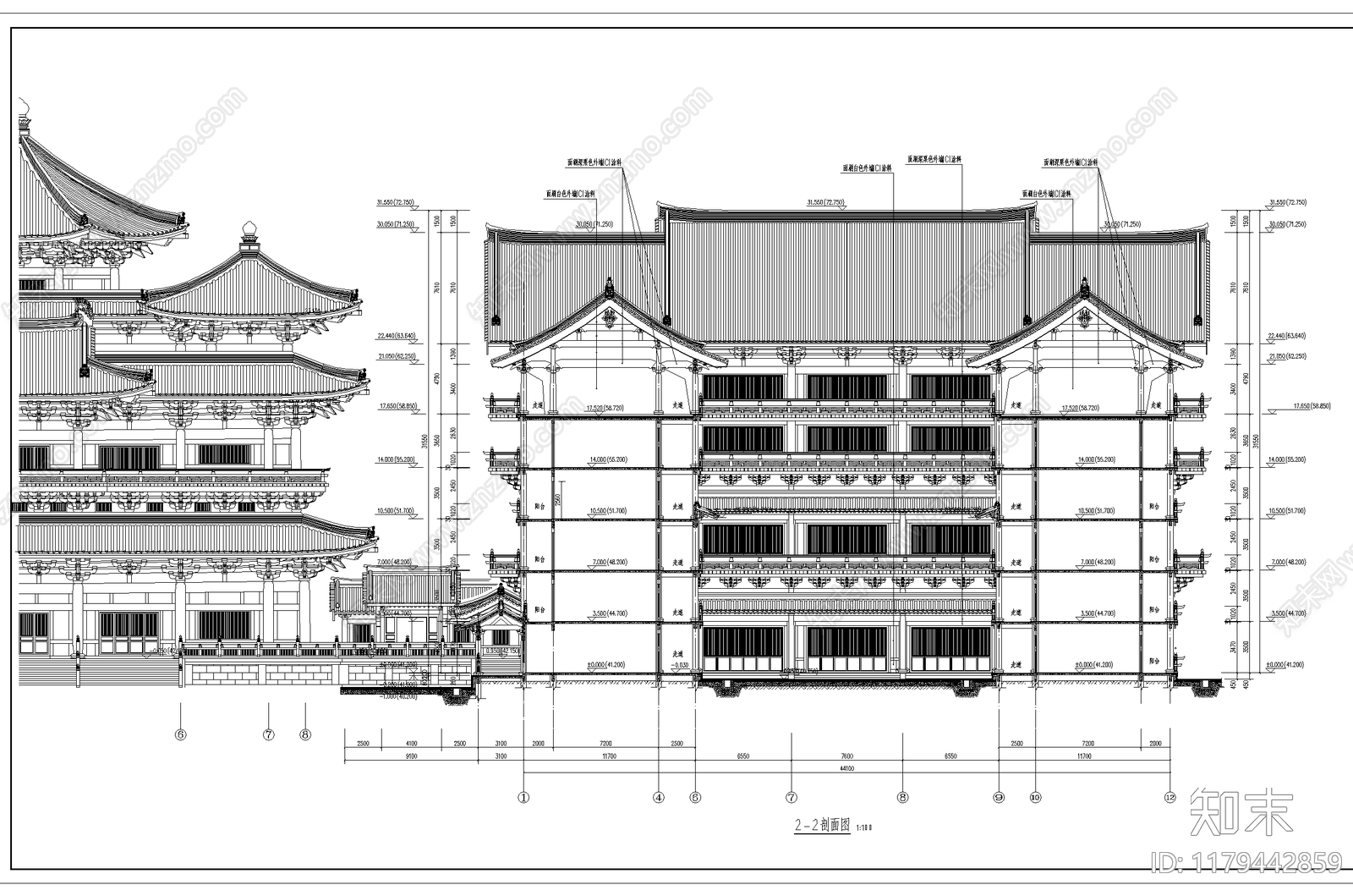 中式古建施工图下载【ID:1179442859】