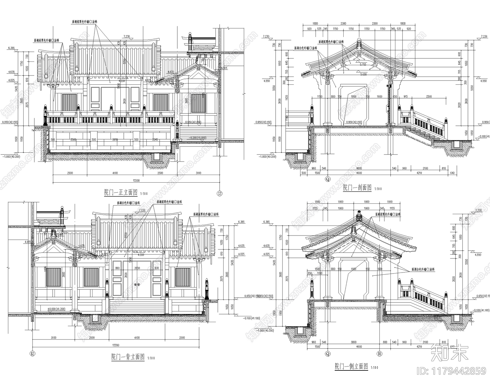 中式古建施工图下载【ID:1179442859】