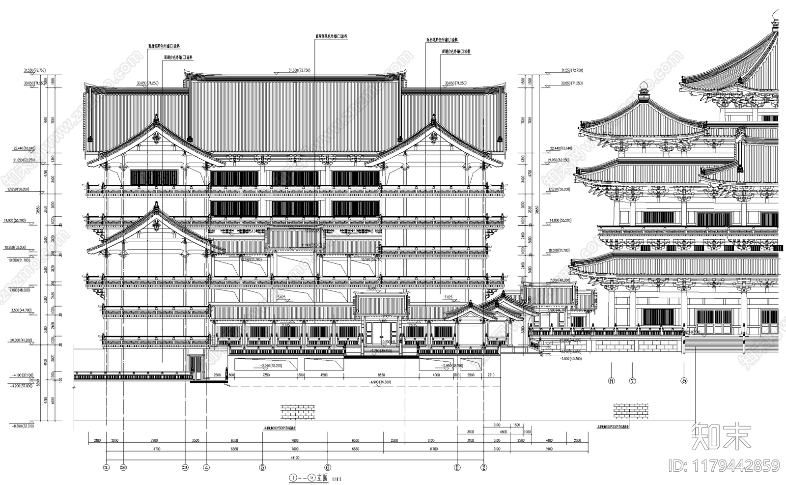 中式古建施工图下载【ID:1179442859】