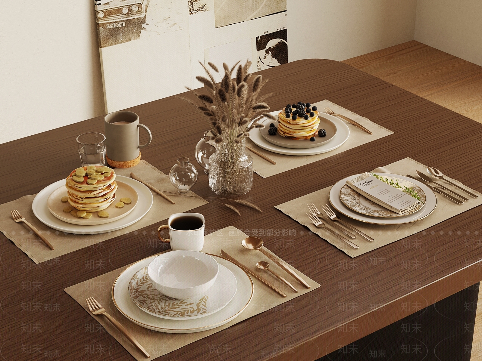 餐具3D模型下载【ID:1179445380】