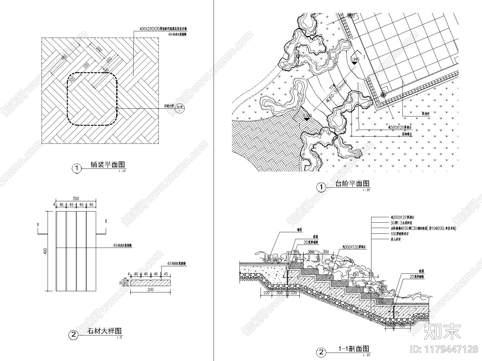 现代校园景观施工图下载【ID:1179447128】