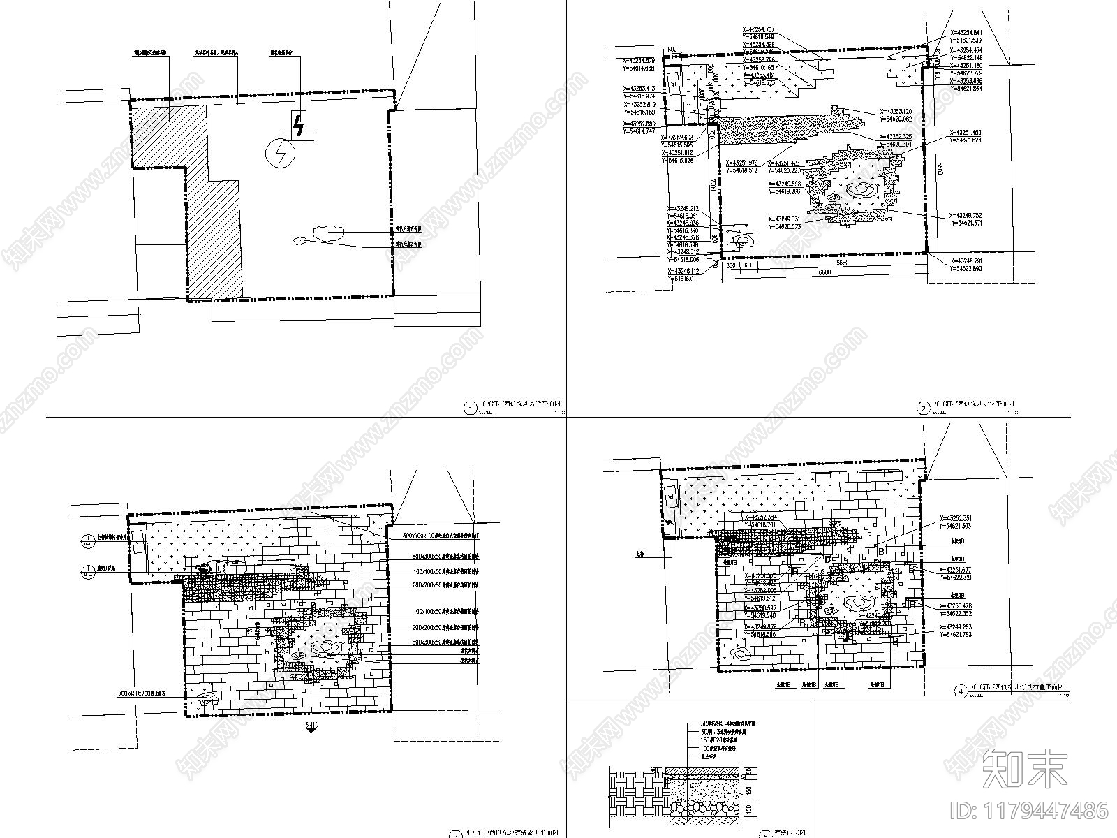 现代道路绿化cad施工图下载【ID:1179447486】