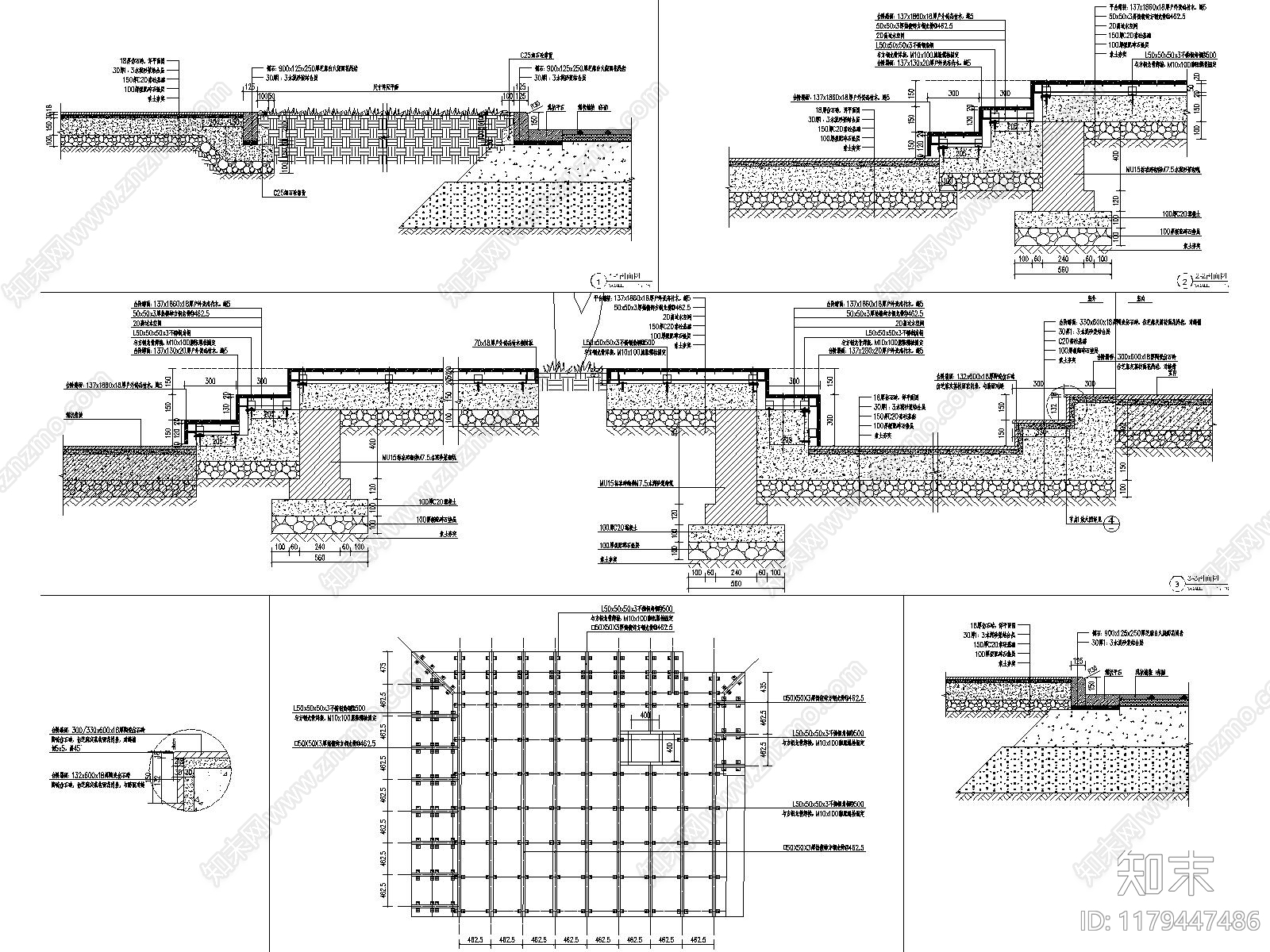 现代道路绿化cad施工图下载【ID:1179447486】