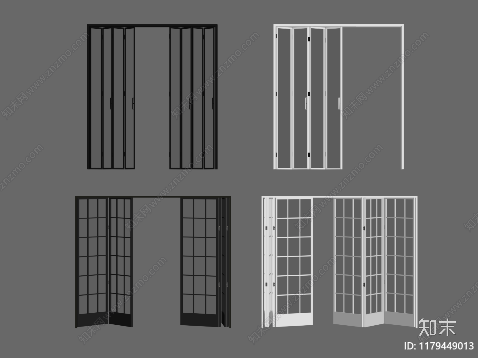 现代折叠门SU模型下载【ID:1179449013】