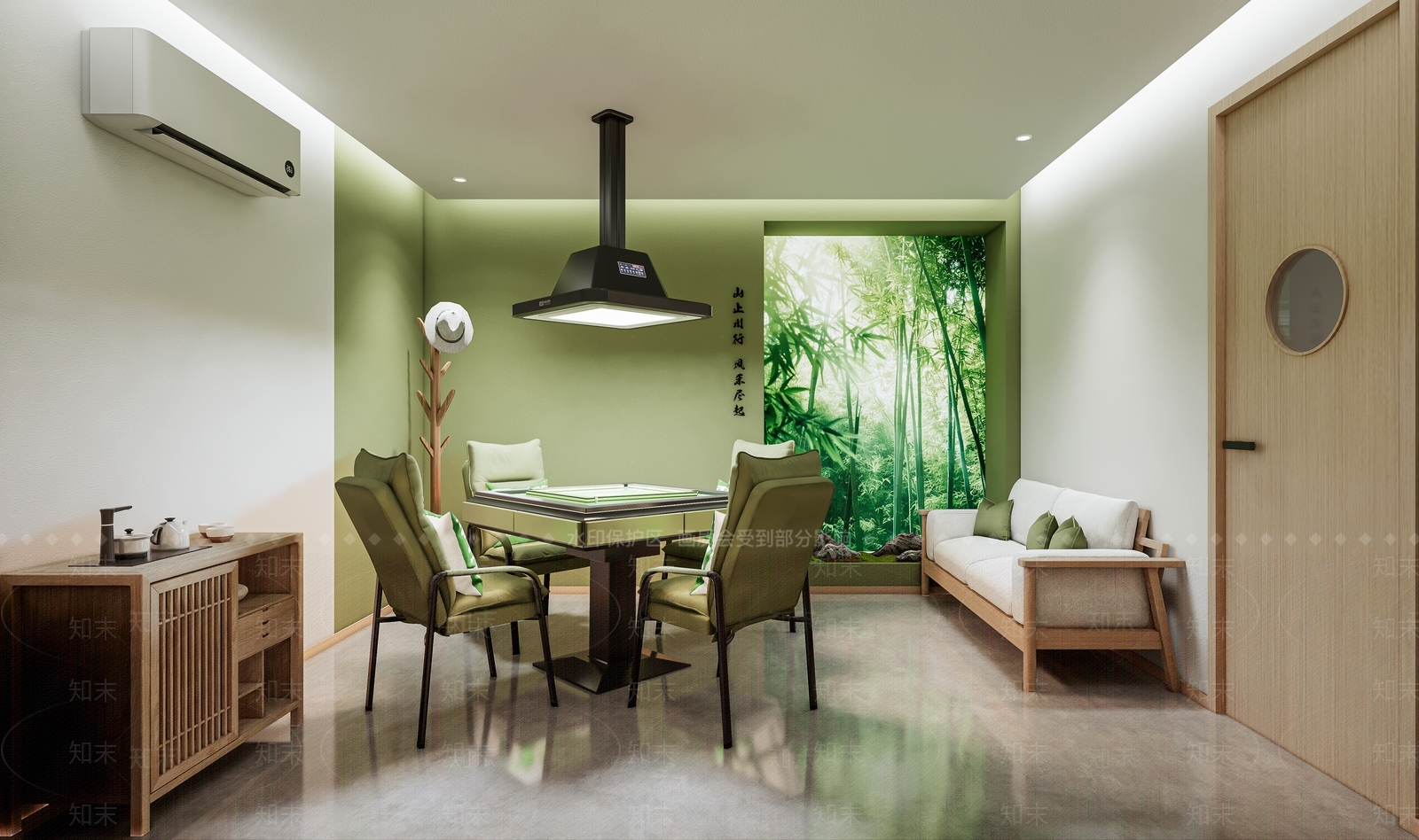现代简约棋牌室SU模型下载【ID:1179451730】