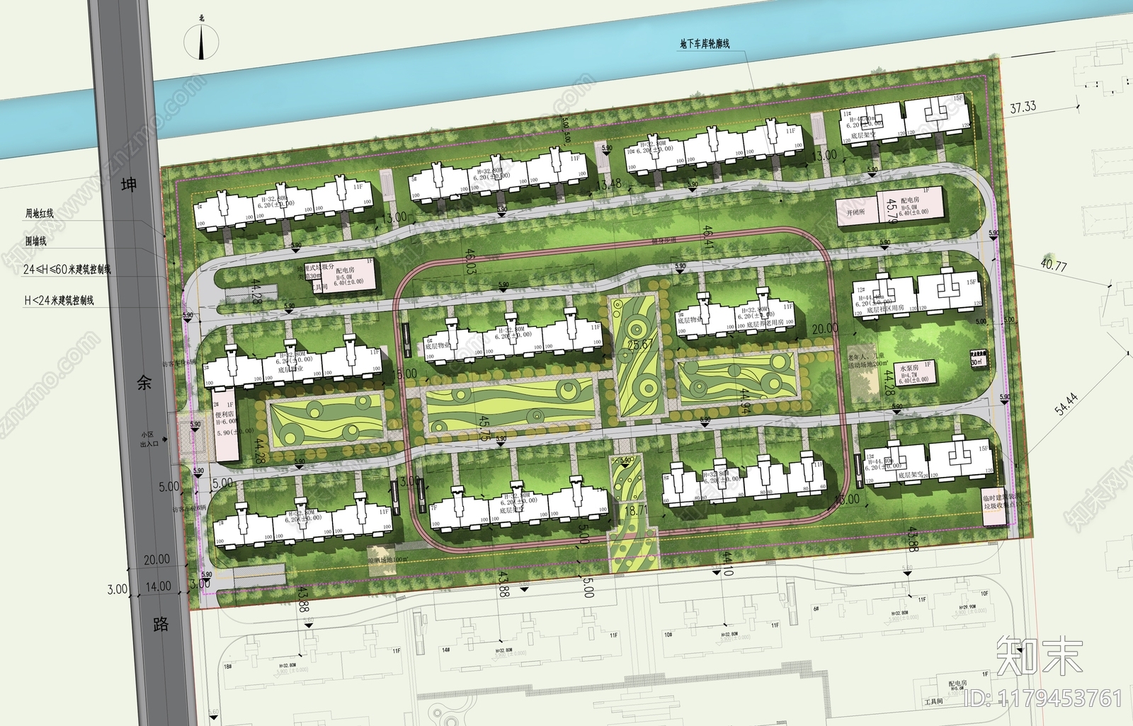 现代住宅楼建筑施工图下载【ID:1179453761】