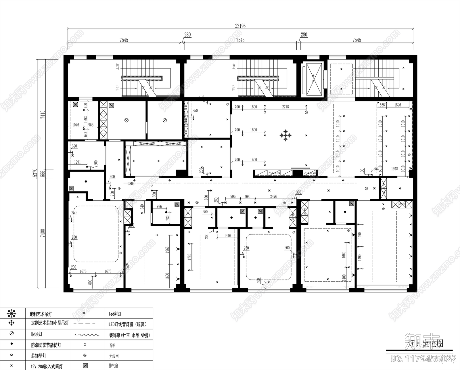 现代美容院cad施工图下载【ID:1179455022】