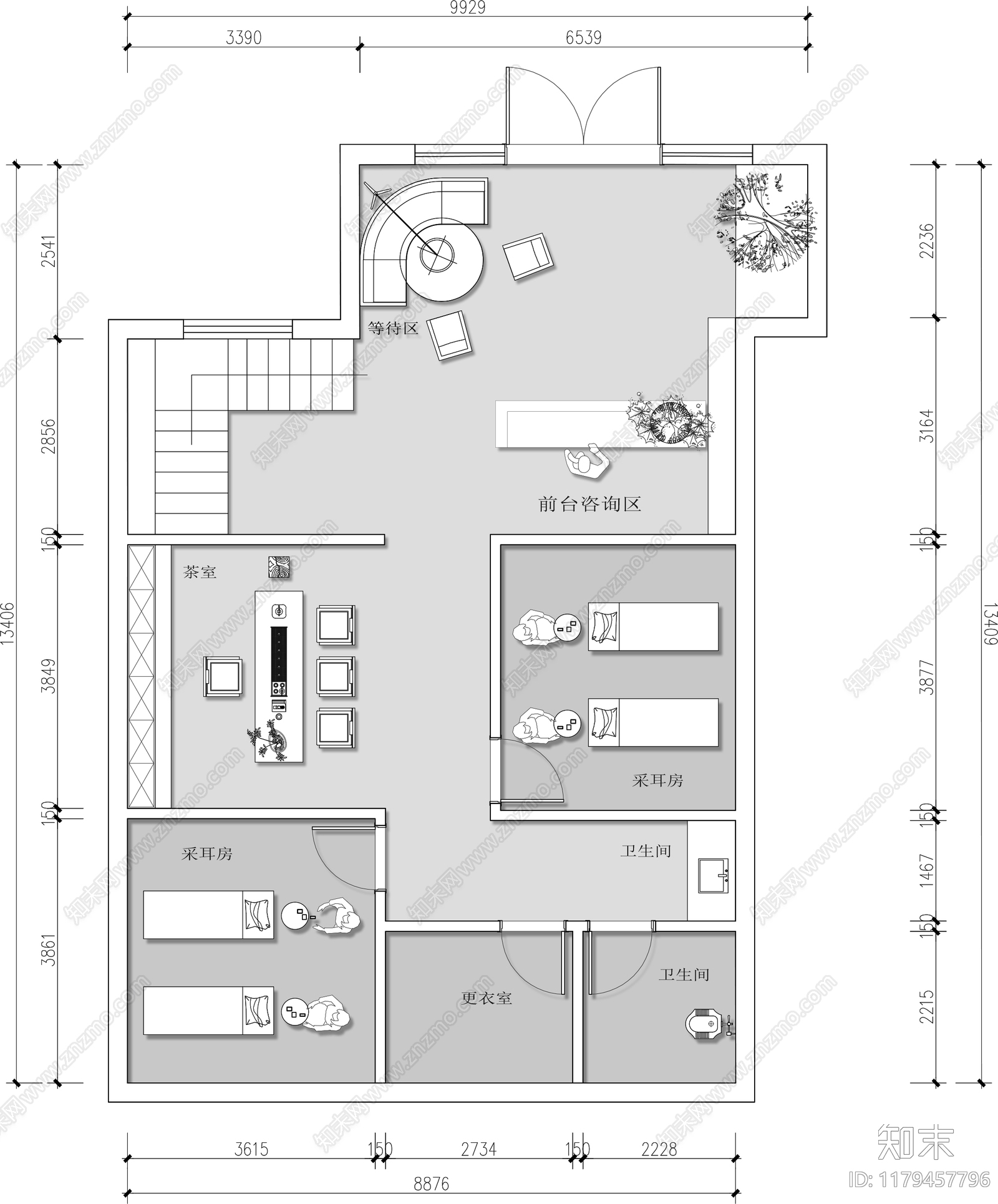 现代其他休闲娱乐空间cad施工图下载【ID:1179457796】