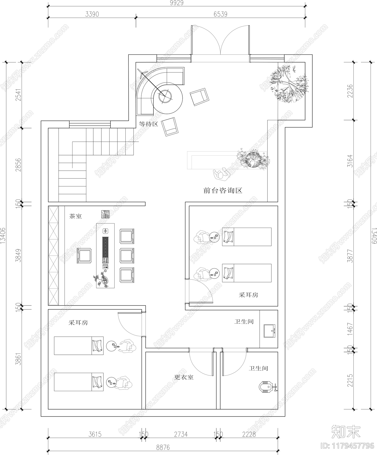 现代其他休闲娱乐空间cad施工图下载【ID:1179457796】