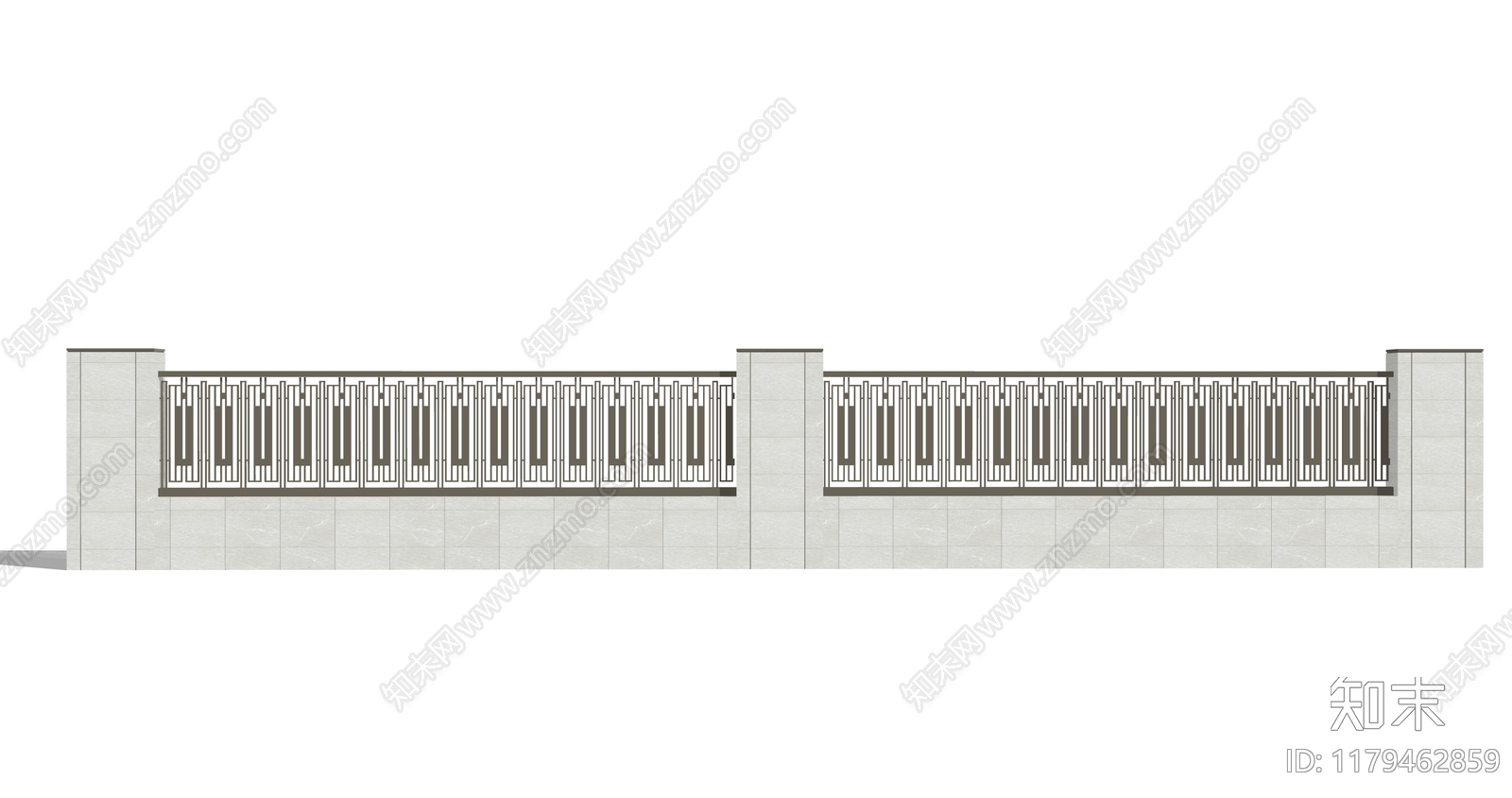 新中式围墙SU模型下载【ID:1179462859】