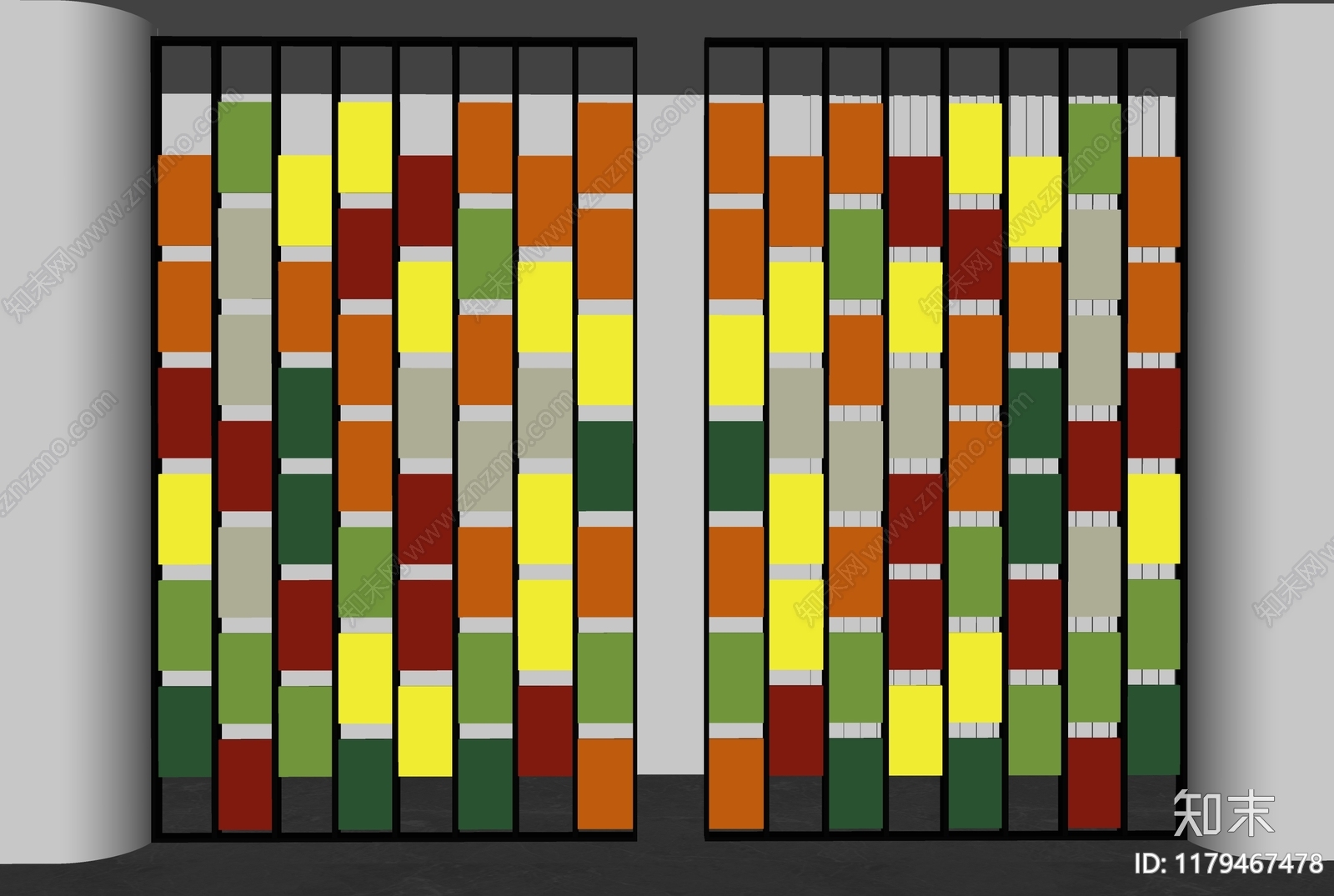 现代屏风SU模型下载【ID:1179467478】