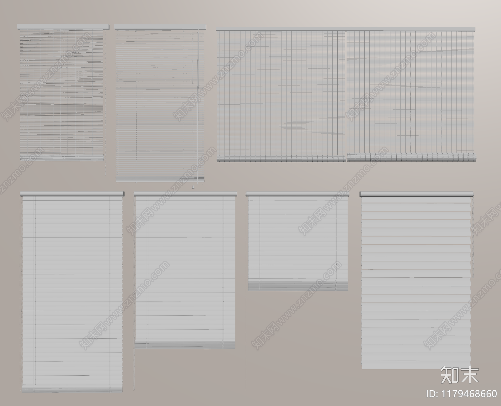 现代窗帘SU模型下载【ID:1179468660】