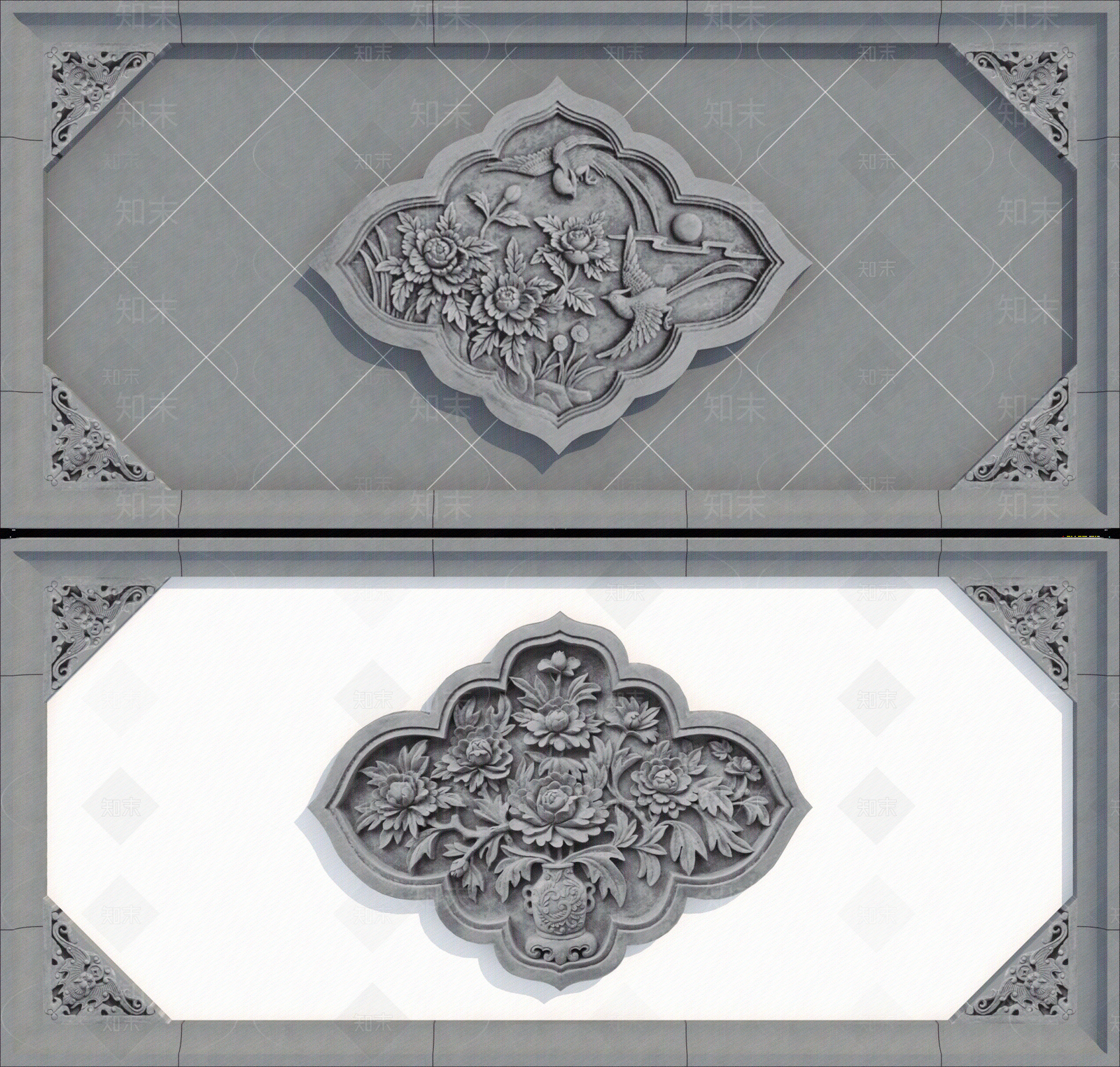 中式新中式石雕贴图下载【ID:1179472742】