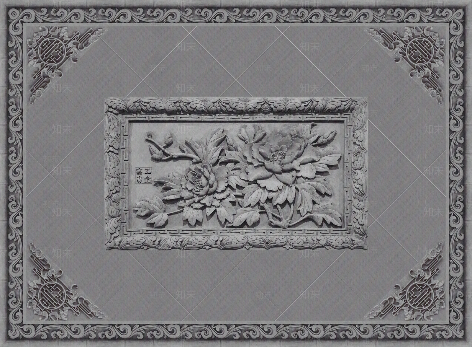 中式新中式石雕贴图下载【ID:1179473498】