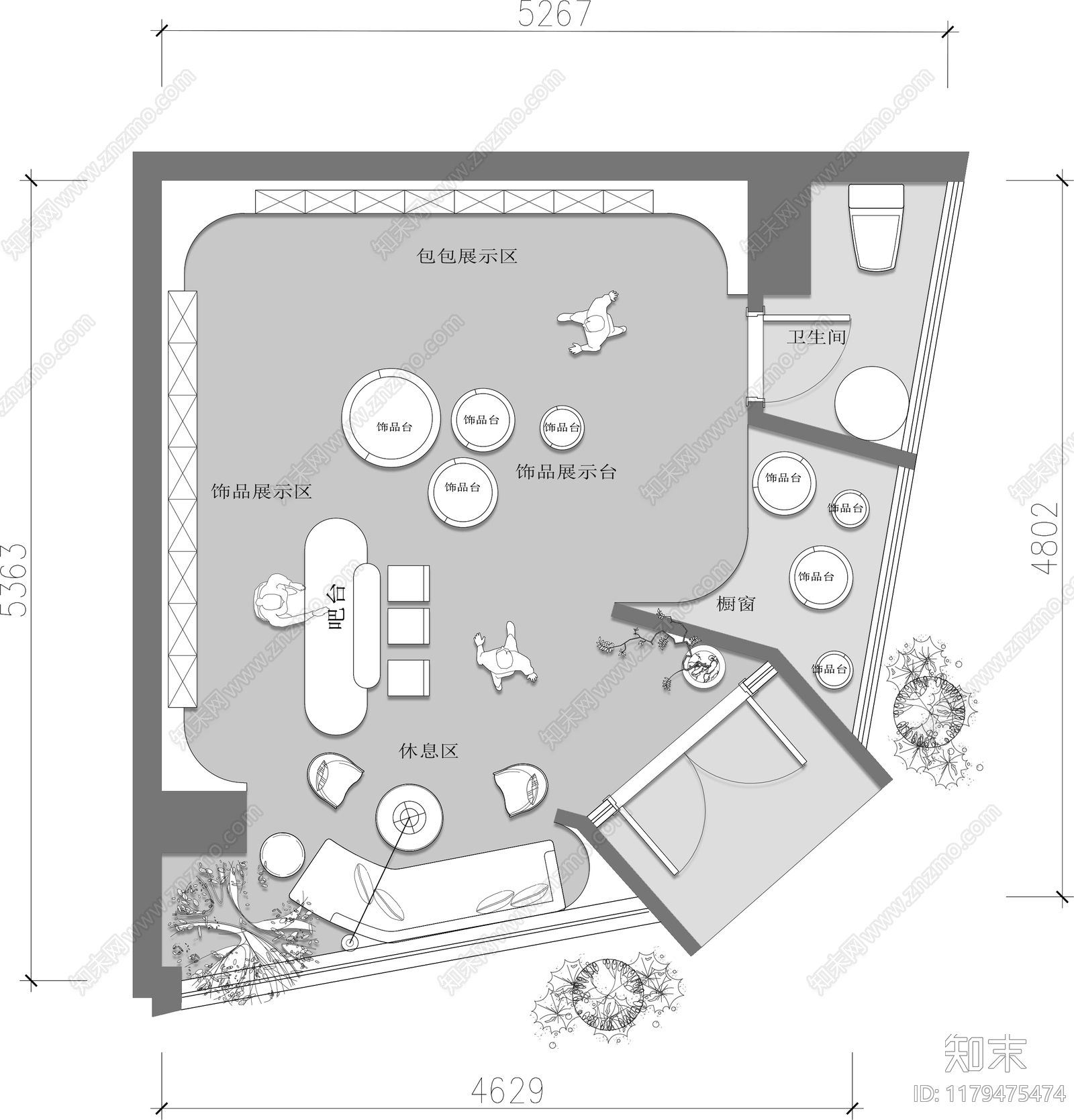 现代其他商业空间施工图下载【ID:1179475474】