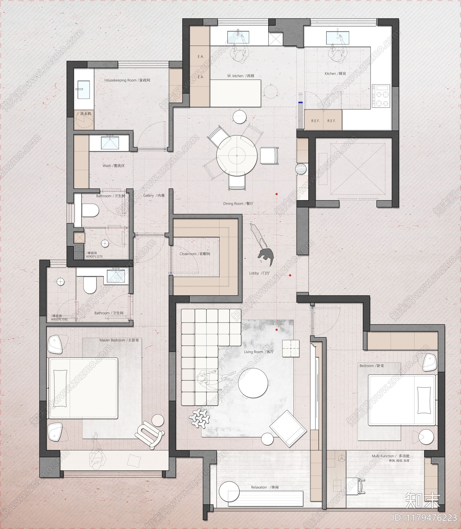 平层cad施工图下载【ID:1179476223】