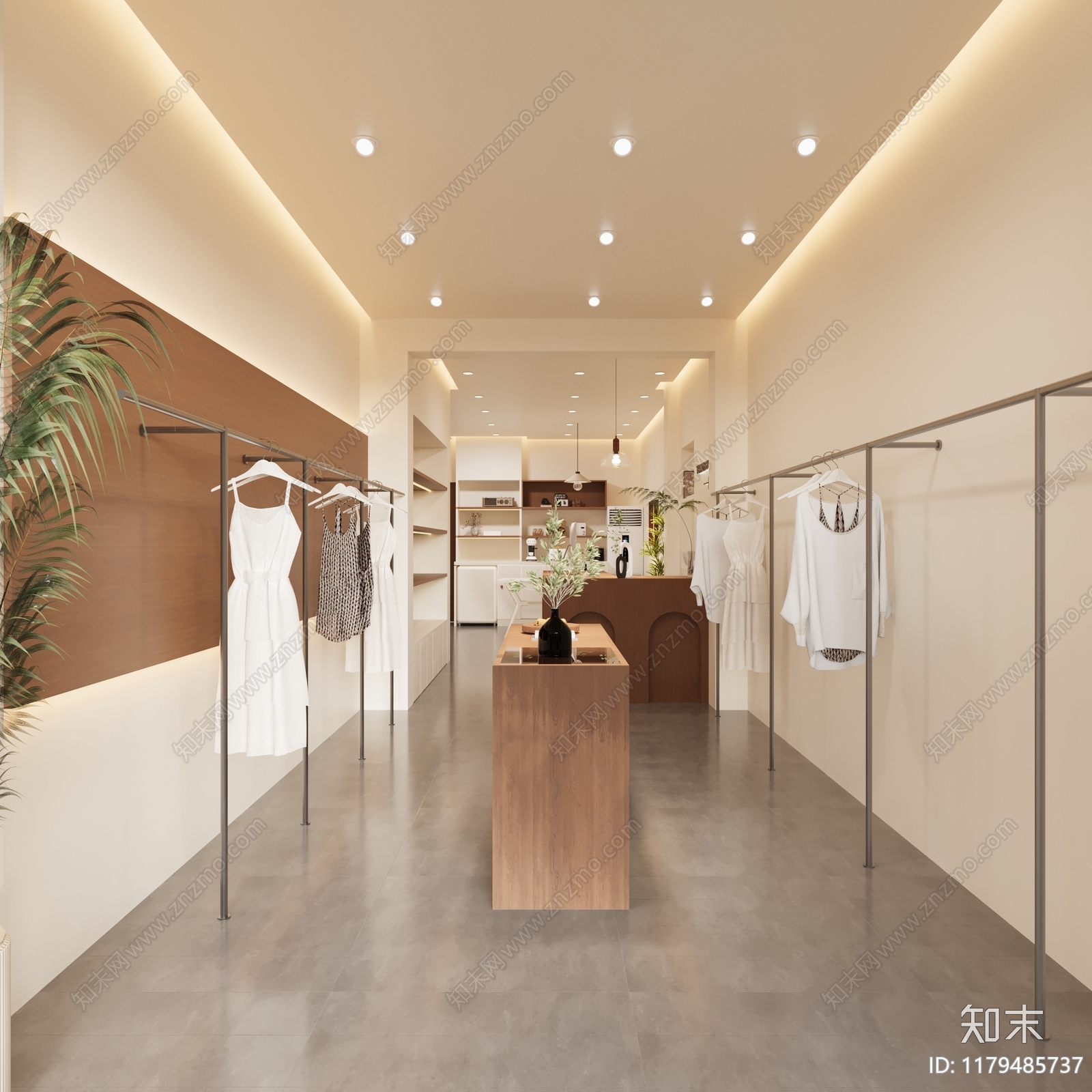 现代极简服装店3D模型下载【ID:1179485737】