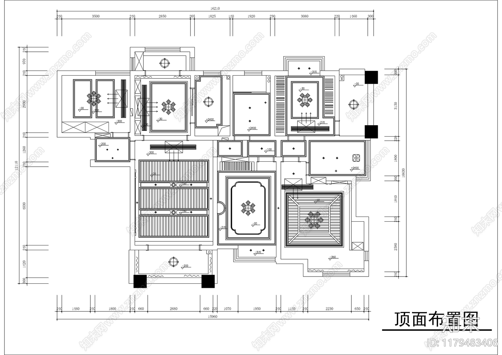 现代吊顶节点cad施工图下载【ID:1179483406】