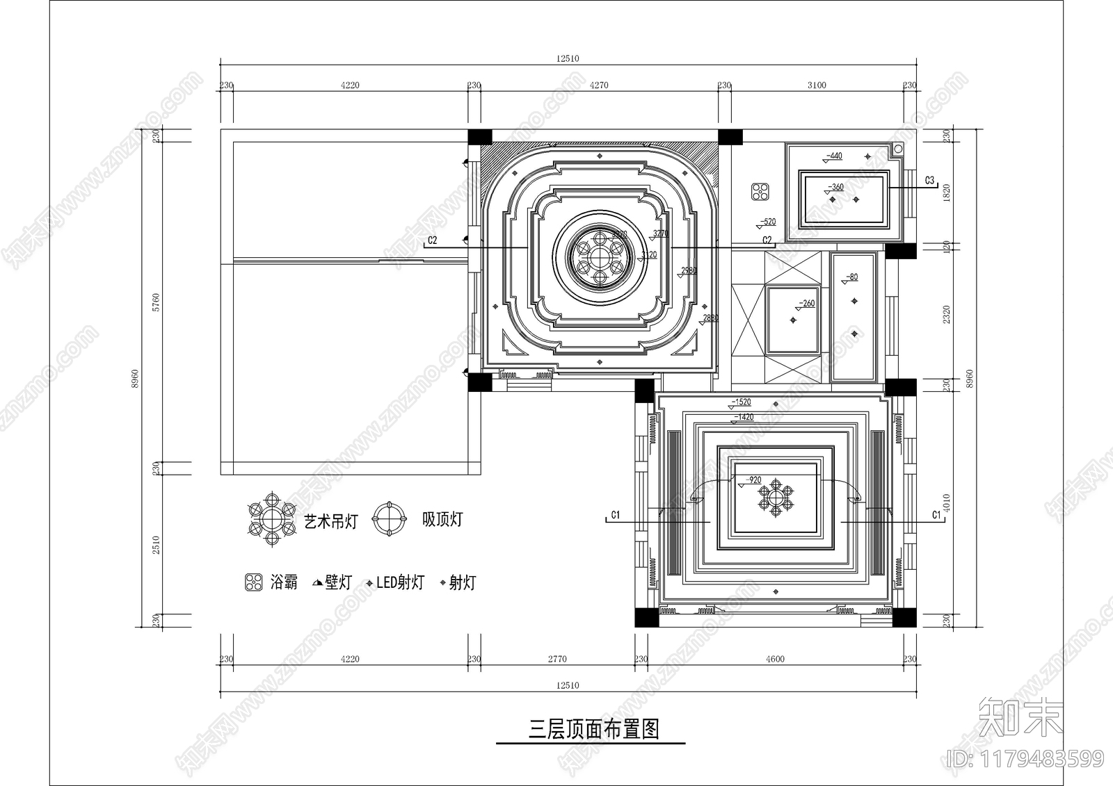 现代吊顶节点cad施工图下载【ID:1179483599】