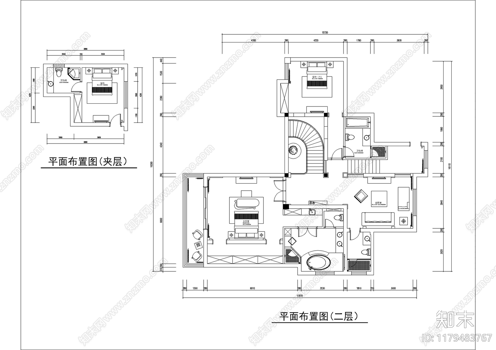 平层施工图下载【ID:1179483767】