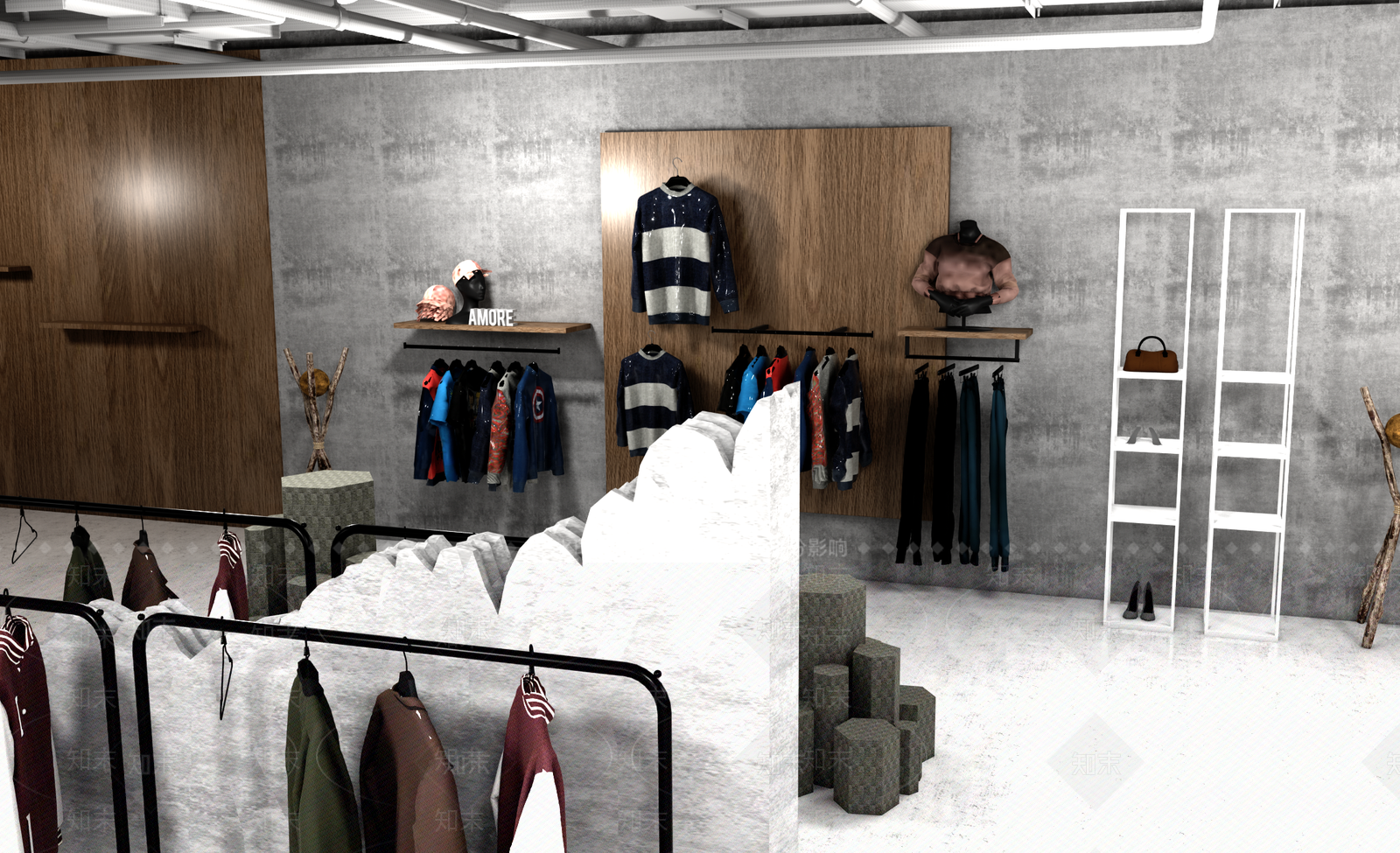 工业其他店铺SU模型下载【ID:1190213301】