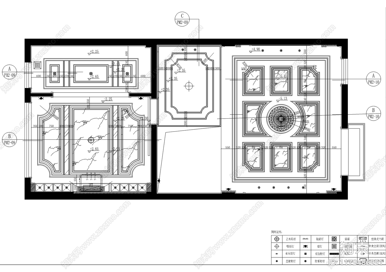 现代吊顶节点cad施工图下载【ID:1179486991】