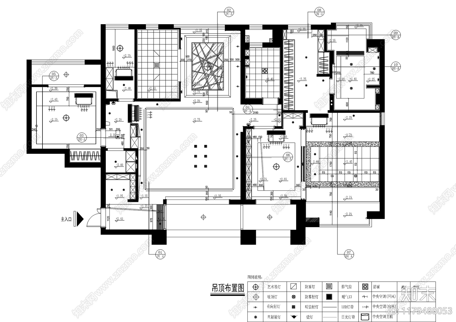 现代吊顶节点cad施工图下载【ID:1179488053】