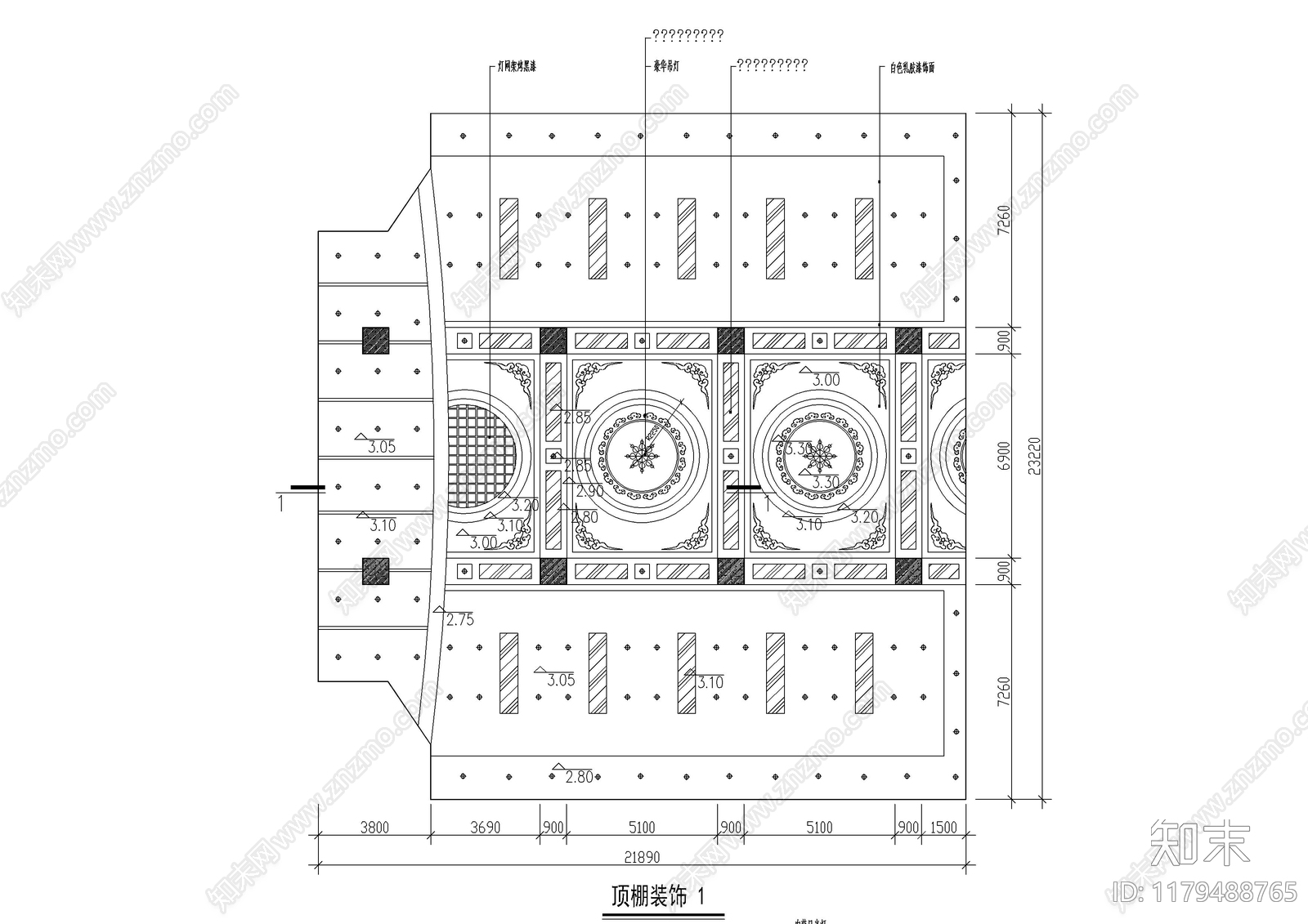 现代吊顶节点cad施工图下载【ID:1179488765】